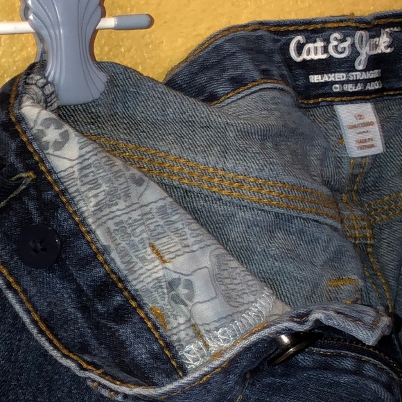 Cat & Jack Boy’s Relaxed Straight 12 Slim Jeans - Picture 3 of 3